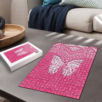 New Zealand Breast Cancer Awareness Puzzle Maori Butterfly Pink Ribbon LT14 - Polynesian Pride