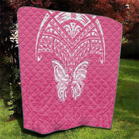 New Zealand Breast Cancer Awareness Quilt Maori Butterfly Pink Ribbon LT14 - Polynesian Pride