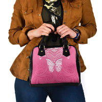New Zealand Breast Cancer Awareness Shoulder Handbag Maori Butterfly Pink Ribbon LT14 - Polynesian Pride