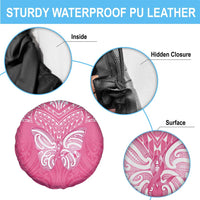New Zealand Breast Cancer Awareness Spare Tire Cover Maori Butterfly Pink Ribbon LT14 - Polynesian Pride