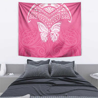 New Zealand Breast Cancer Awareness Tapestry Maori Butterfly Pink Ribbon LT14 - Polynesian Pride