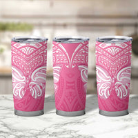 New Zealand Breast Cancer Awareness Tumbler Cup Maori Butterfly Pink Ribbon LT14 - Polynesian Pride