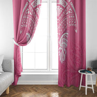 New Zealand Breast Cancer Awareness Window Curtain Maori Butterfly Pink Ribbon LT14 - Polynesian Pride