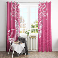 New Zealand Breast Cancer Awareness Window Curtain Maori Butterfly Pink Ribbon LT14 - Polynesian Pride