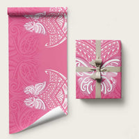 New Zealand Breast Cancer Awareness Wrapping Paper Maori Butterfly Pink Ribbon LT14 58" × 23" Pink - Polynesian Pride