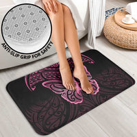 New Zealand Breast Cancer Awareness Bathroom Set Maori Butterfly Pink Ribbon Black Version LT14 - Polynesian Pride