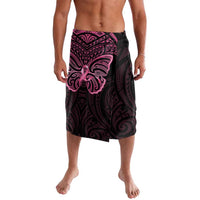 New Zealand Breast Cancer Awareness Lavalava Maori Butterfly Pink Ribbon Black Version LT14 Black - Polynesian Pride