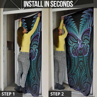 Suicide Prevention New Zealand Door Cover Aotearoa Maori Butterfly Mix Silver Fern LT14 - Polynesian Pride