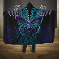 Suicide Prevention New Zealand Hooded Blanket Aotearoa Maori Butterfly Mix Silver Fern LT14 - Polynesian Pride