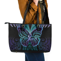 Suicide Prevention New Zealand Leather Tote Bag Aotearoa Maori Butterfly Mix Silver Fern LT14 - Polynesian Pride