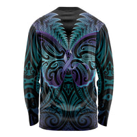 Suicide Prevention New Zealand Long Sleeve Shirt Aotearoa Maori Butterfly Mix Silver Fern LT14 - Polynesian Pride