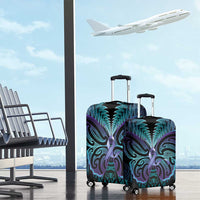 Suicide Prevention New Zealand Luggage Cover Aotearoa Maori Butterfly Mix Silver Fern - Polynesian Pride