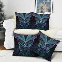 Suicide Prevention New Zealand Pillow Cover Aotearoa Maori Butterfly Mix Silver Fern LT14 - Polynesian Pride