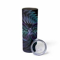 Suicide Prevention New Zealand Skinny Tumbler Aotearoa Maori Butterfly Mix Silver Fern LT14 - Polynesian Pride