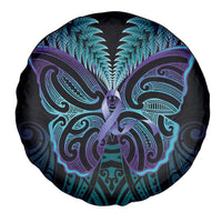 Suicide Prevention New Zealand Spare Tire Cover Aotearoa Maori Butterfly Mix Silver Fern LT14 - Polynesian Pride