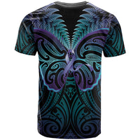 Suicide Prevention New Zealand T Shirt Aotearoa Maori Butterfly Mix Silver Fern LT14 - Polynesian Pride