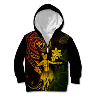 Hawaii Kid Hoodie Hula Girl Mix Polynesian Plumeria Reggae Version LT14 - Polynesian Pride