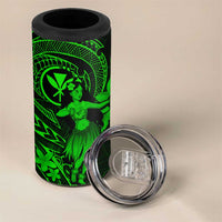 Hawaii 4 in 1 Can Cooler Tumbler Hula Girl Mix Polynesian Plumeria Green Version LT14 - Polynesian Pride