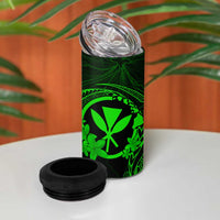 Hawaii 4 in 1 Can Cooler Tumbler Hula Girl Mix Polynesian Plumeria Green Version LT14 - Polynesian Pride