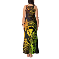 Hawaii Tank Maxi Dress Pineapple Mix Polynesian Plumeria Reggae Version LT14 - Polynesian Pride