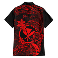 Hawaii Family Matching Mermaid Dress and Hawaiian Shirt Pineapple Mix Polynesian Plumeria Red Version LT14 - Polynesian Pride