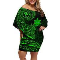 hawaii-off-shoulder-short-dress-pineapple-mix-polynesian-plumeria-green-version