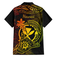 Hawaii Family Matching Summer Maxi Dress and Hawaiian Shirt Shaka Tattoo Mix Polynesian Plumeria Reggae Version LT14 - Polynesian Pride