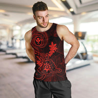hawaii-men-tank-top-shaka-tattoo-mix-polynesian-plumeria-red-version