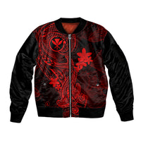 hawaii-sleeve-zip-bomber-jacket-hammerhead-shark-tattoo-mix-polynesian-plumeria-red-version
