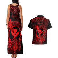 hawaii-couples-matching-tank-maxi-dress-and-hawaiian-shirt-turtle-mix-polynesian-plumeria-red-version