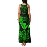 Hawaii Family Matching Tank Maxi Dress and Hawaiian Shirt Turtle Mix Polynesian Plumeria Green Version LT14 - Polynesian Pride
