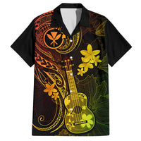 Hawaii Family Matching Mermaid Dress and Hawaiian Shirt Ukulele Mix Polynesian Plumeria Reggae Version LT14 Dad's Shirt - Short Sleeve Reggae - Polynesian Pride