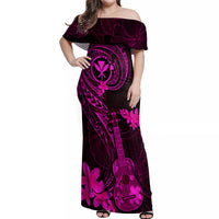 hawaii-off-shoulder-maxi-dress-ukulele-mix-polynesian-plumeria-pink-version