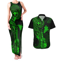 Hawaii Couples Matching Tank Maxi Dress and Hawaiian Shirt Ukulele Mix Polynesian Plumeria Green Version LT14 Green - Polynesian Pride