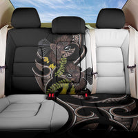New Zealand Valentines Day Back Car Seat Cover Piwakawaka Lovers Maori Koru Tattoo LT14 One Size Black - Polynesian Pride