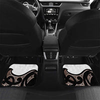 New Zealand Valentines Day Car Mats Piwakawaka Lovers Maori Koru Tattoo LT14 Set 2pcs - Back Black - Polynesian Pride
