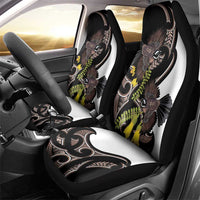 New Zealand Valentines Day Car Seat Cover Piwakawaka Lovers Maori Koru Tattoo LT14 - Polynesian Pride