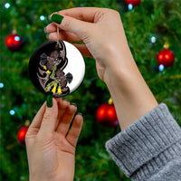 New Zealand Valentines Day Ceramic Ornament Piwakawaka Lovers Maori Koru Tattoo LT14 - Polynesian Pride