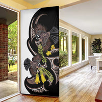 New Zealand Valentines Day Door Cover Piwakawaka Lovers Maori Koru Tattoo LT14 - Polynesian Pride