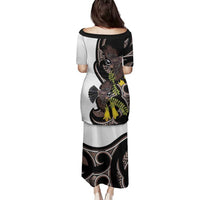 New Zealand Valentines Day Family Matching Puletasi and Hawaiian Shirt Piwakawaka Lovers Maori Koru Tattoo LT14 - Polynesian Pride