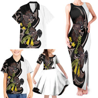 New Zealand Valentines Day Family Matching Tank Maxi Dress and Hawaiian Shirt Piwakawaka Lovers Maori Koru Tattoo LT14 - Polynesian Pride