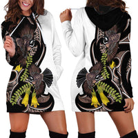 New Zealand Valentines Day Hoodie Dress Piwakawaka Lovers Maori Koru Tattoo LT14 - Polynesian Pride