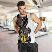 New Zealand Valentines Day Men Tank Top Piwakawaka Lovers Maori Koru Tattoo LT14 Black - Polynesian Pride