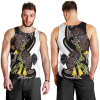 New Zealand Valentines Day Men Tank Top Piwakawaka Lovers Maori Koru Tattoo LT14 - Polynesian Pride