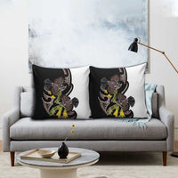 New Zealand Valentines Day Pillow Cover Piwakawaka Lovers Maori Koru Tattoo LT14 - Polynesian Pride