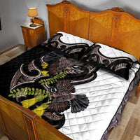 New Zealand Valentines Day Quilt Bed Set Piwakawaka Lovers Maori Koru Tattoo LT14 - Polynesian Pride
