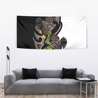 New Zealand Valentines Day Tapestry Piwakawaka Lovers Maori Koru Tattoo LT14 - Polynesian Pride