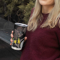 New Zealand Valentines Day Tumbler Cup Piwakawaka Lovers Maori Koru Tattoo LT14 - Polynesian Pride