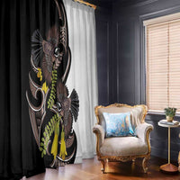 New Zealand Valentines Day Window Curtain Piwakawaka Lovers Maori Koru Tattoo LT14 - Polynesian Pride