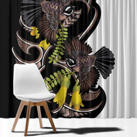 New Zealand Valentines Day Window Curtain Piwakawaka Lovers Maori Koru Tattoo LT14 - Polynesian Pride